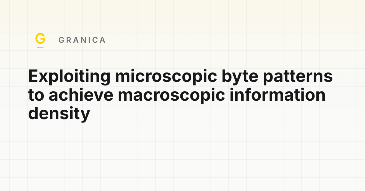 Exploiting microscopic byte patterns to achieve macroscopic information ...